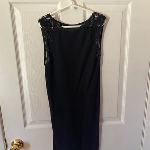 Little black dress with lace detail